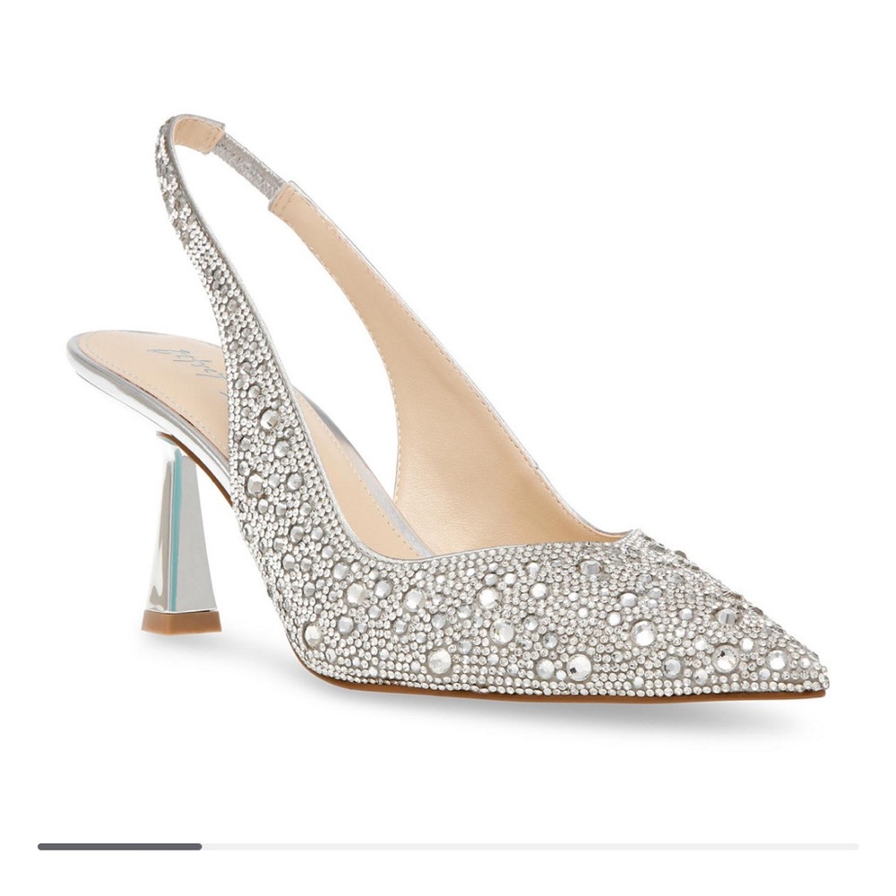 Betsey Johnson Clark Rhinestone Sling Back